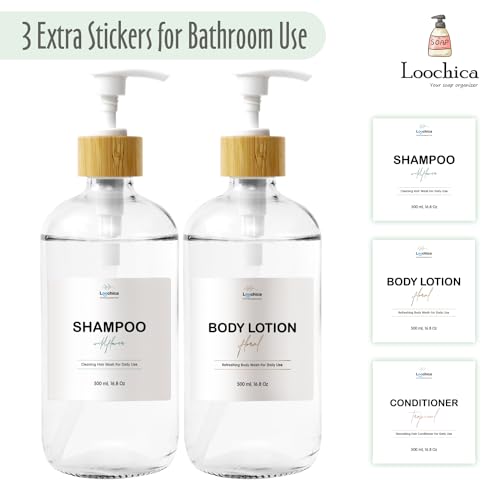 2 Pack Clear Glass Soap Dispenser with Plastic Pump (A05-2 X Clear)