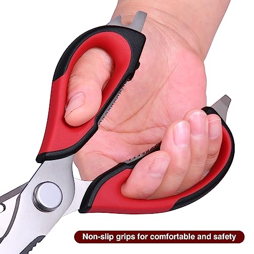 All Purpose Kitchen Scissors that Come Apart (Red)
