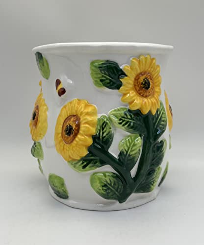 Utensil Holder (3D Sunflower)
