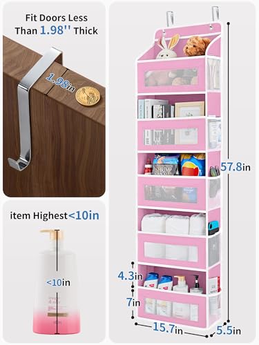 Over the Door Organizer for Bedroom (Pink / 1 Pack (Standard))