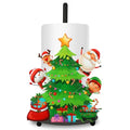 Christmas Paper Towel Holder Xmas Tree Snowman Santa Claus Reindeer Kitchen Decor Accessories Large Metal Towel Holder Stand for Home Bathroom Countertop (Christmas Snowman)