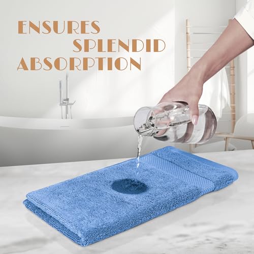 Wealuxe Light Blue Washcloths (Light Blue / Washcloth 12-Pack)