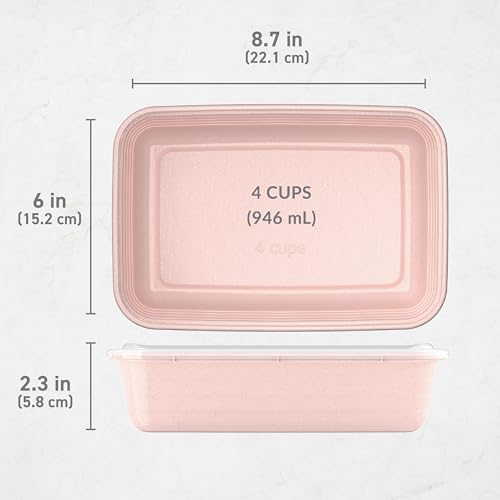 Prep 1 Compartment Meal Prep Containers with Lids (Peony Glitter)