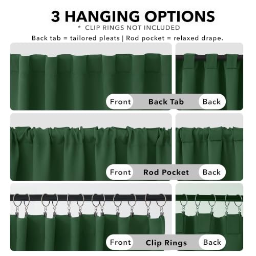 Blackout Curtains for Bedroom 108 Inches Long (Dark Forest / 52"W x 108"L (Pack of 2))