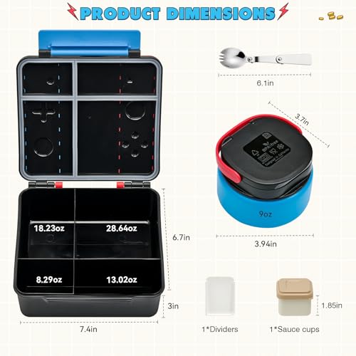 Game Bento Box for Kids (Blue-Red)