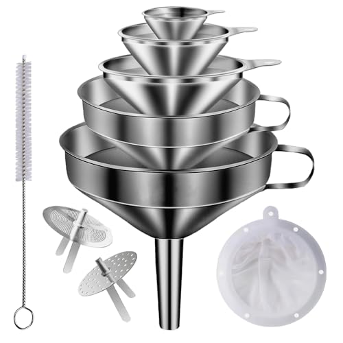 Stainless Steel Funnels for Kitchen use (5pcs Funnel set)