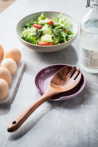 Ceramic Spoon Rest for Kitchen Counter (Purple)