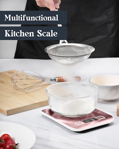 Food Scale Digital Kitchen Scale with Grams & Ounces Units (Pink)