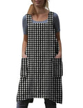 Women's Plaid Cross Back Apron with Large Pockets Home Kitchen (Small / Plaid1)