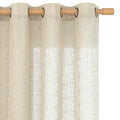 Linen Sheer Curtains 96 Inches Long 2 Panels Set (52"W x 96"L (Pack of 2) / Linen)