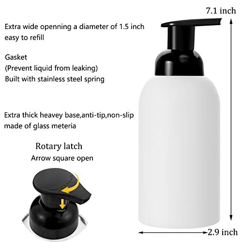 2 Pack Foaming Soap Dispenser (Black and White)