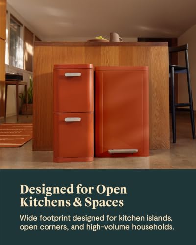 Rectangular Trash and Recycling Duo (Cream)