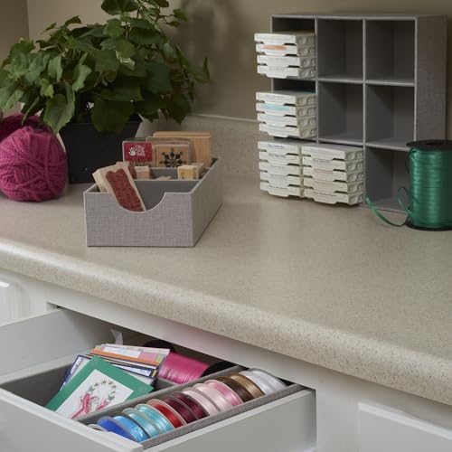 Grey 728 1 Deep 9 Section Drawer Organizer Box for Storage 12 in x 3.13 (Grey)