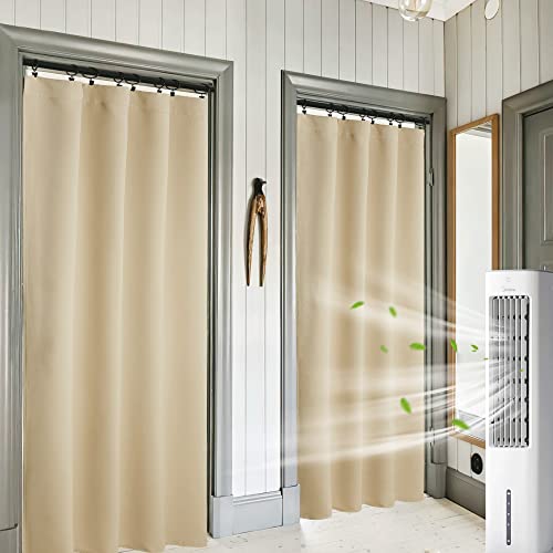 Extra Wide Curtains for Bedroom Living Dining Room 72 inches Long (Biscotti Beige / 62"W x 72"L (Pack of 2))