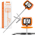 Digital Candy Thermometer with Pot Clip (Orange)