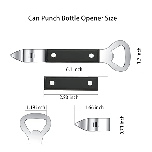 Can Punch Bottle Opener (Black / 2 Pack)