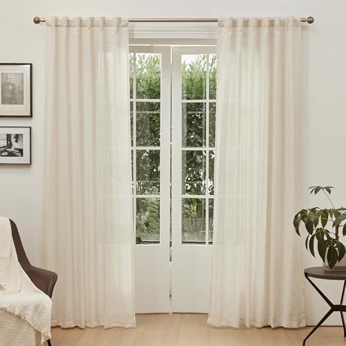 Linen Curtains for Living Room (50"W x 84"L (Pack of 2) / Linen)