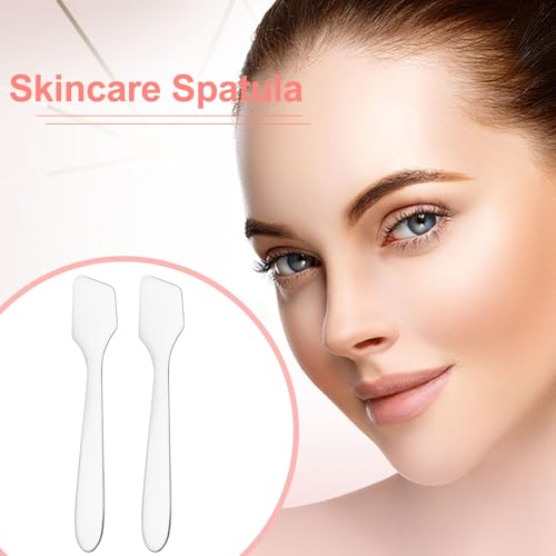 3pcs Mini Stainless Steel Makeup Spatula (3pcs B Style-Silver)