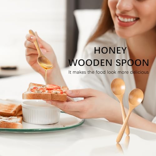 Small Wooden Spoons for Eating (Beech Yellowish)