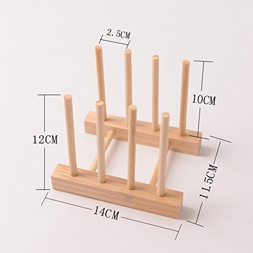 Bamboo Wooden Dish Rack Drying for Kitchen Dish (Small)