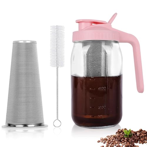 Cold Brew Coffee Maker (Pink / 32 Ounces)