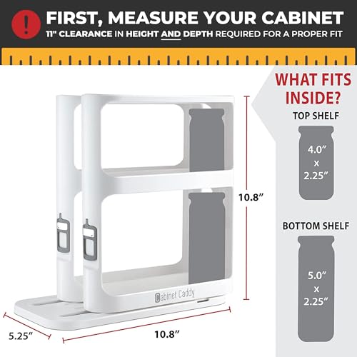 Spice Rack Organizer for Cabinet (Cabinet Caddy)