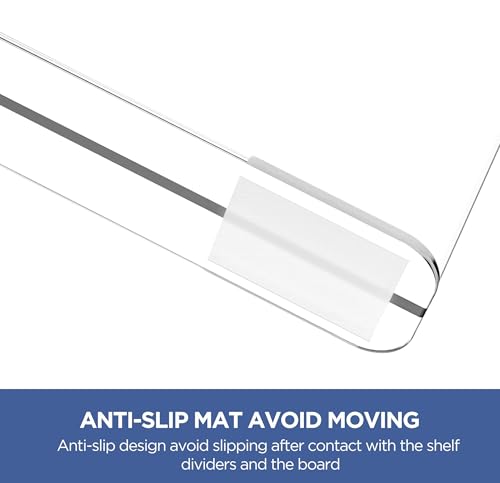 12 Inches Tall [Extra Tall Version] Clear Shelf Dividers (Clear (12 Inches Tall, Higher Style) / 4 PCS)