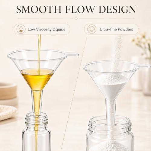 50 Pcs Small Funnels for Filling Small Bottle Mini Funnel (2.16'')