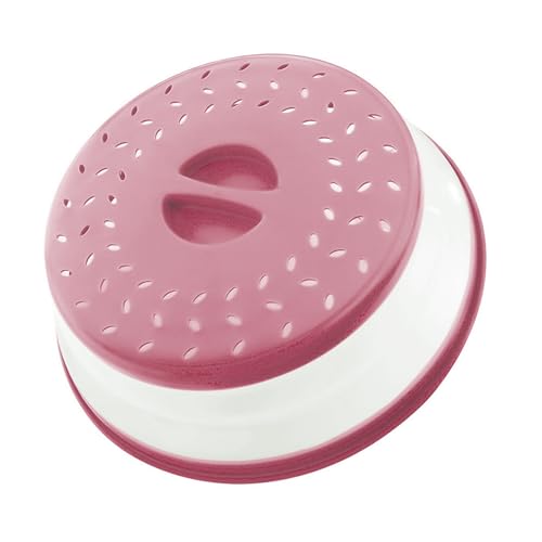 Collapsible Microwave Splatter Cover (10.5 IN,Dark pink)
