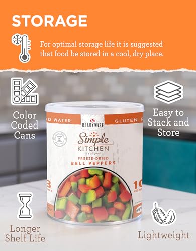 SIMPLE KITCHEN Dehydrated Bell Peppers #10 Can
