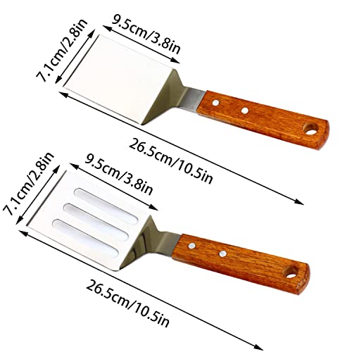 2 PCS Metal Spatula for Cast Iron Skillet