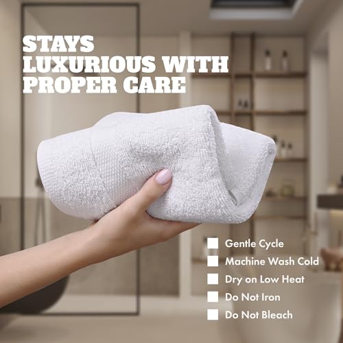 Wealuxe White Washcloths 12x12 Inch (White / Washcloth 12-Pack)
