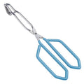 Stainless Steel Scissor Tongs Heavy Duty Cooking Tongs with Soft Handles (blue 11")