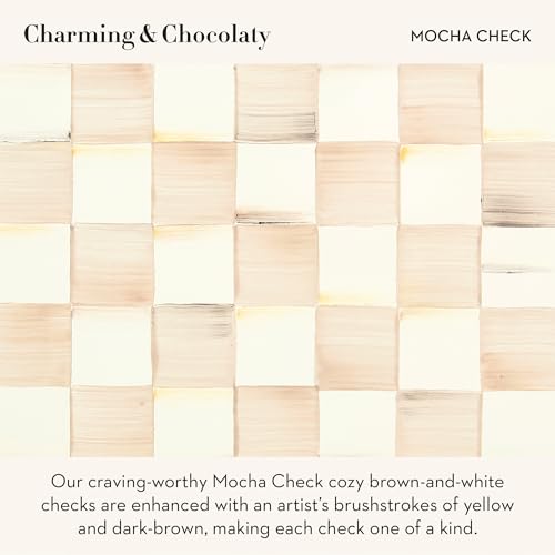 Appetizer Plate Set (Mocha Check / 4 Plates)