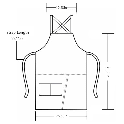 Pottery Apron Split Leg (Black)