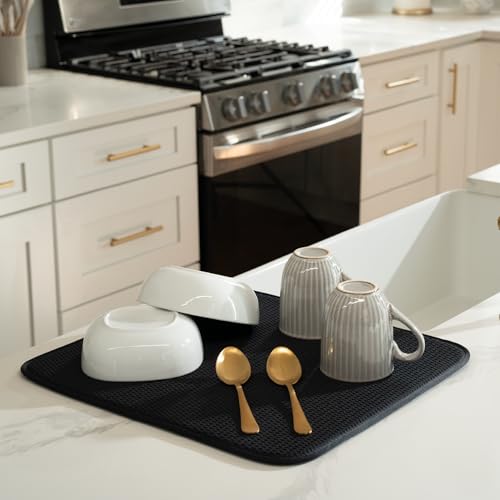 Dish Drying Mat (Black / 16" x 18")