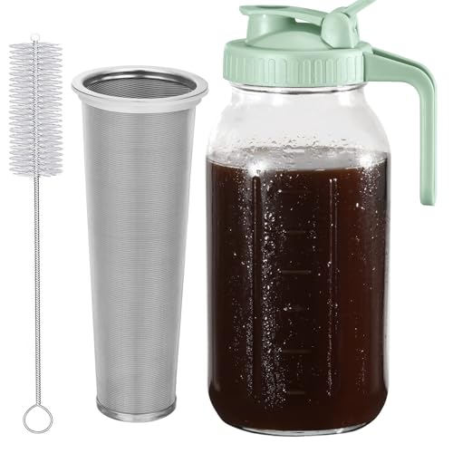 Cold Brew Coffee Maker Pitcher (Green / 64 Ounces)