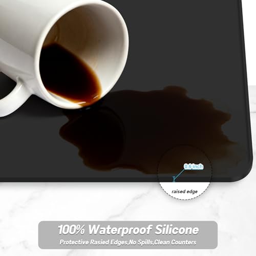 Silicone Coffee Mat (Black / 16" x 16")