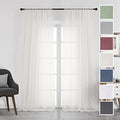 Ivory Sheer Curtains 108 Inch Long 2 Panels Set (Ivory / 42"W x 108"L (Pack of 2))
