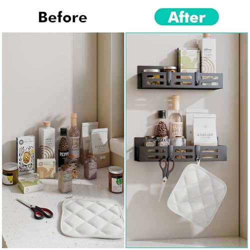 4 Pack Magnetic Spice Rack for Refrigerator (4 Pack)