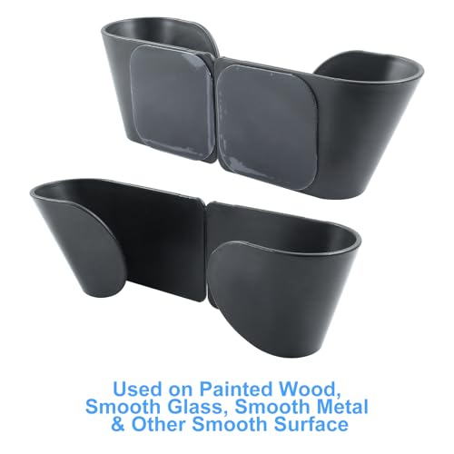 6 Pairs Pot Lid Organizer for Cabinet Door (Black)