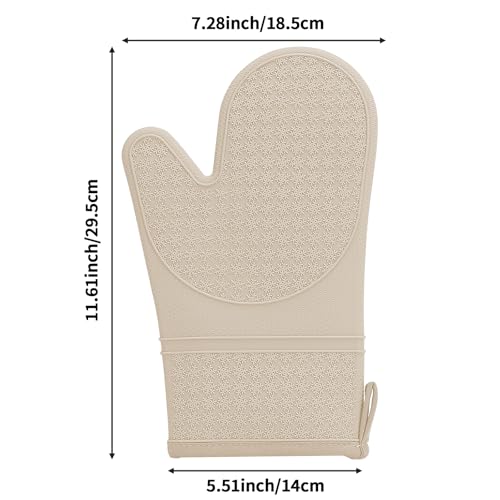 Silicone Oven Mitts (Apricot)
