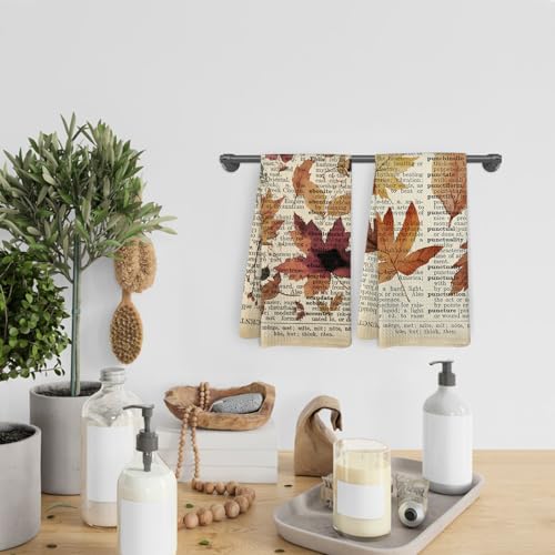 Fall Kitchen Towels (Vintage Leaves)