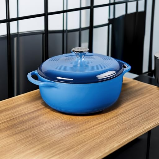 Essential Enamel Cast Iron Dutch Oven (Caribbean Blue)