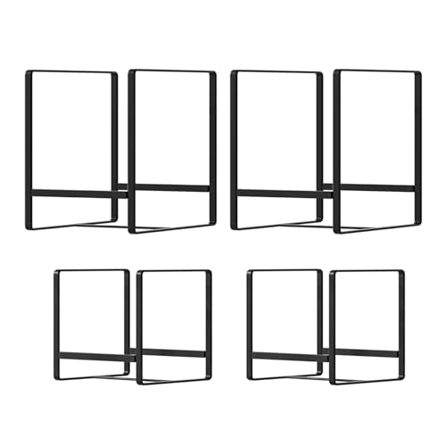 2 Large 2 Small Plate Organizers Holders Upright Cabinet Dish Drying Racks Metal Plate Dish Organizers Racks Stands for Countertop and Cupboard Black (2l2s Black)