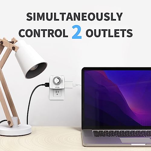 Indoor Mechanical Outlet Timer (Mechanical, 2 Outlets, 2 Packs)