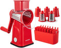 5 in 1 Cheese Grater & Shredder (Red)