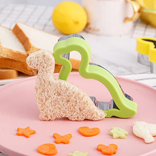 Dinosaur Cookie Cutters 9 Pcs (E-Purple Green 9pcs)