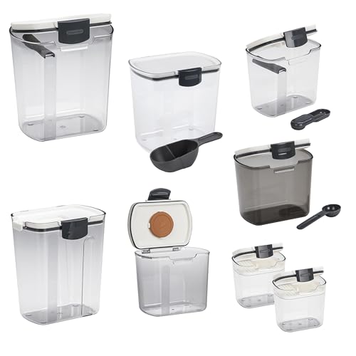 ProKeeper Baker's Airtight Kitchen Storage Canister Container Set for Flour (Multicolor / 8- Piece)