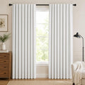 100% Blackout Linen Curtains 63 Inch Long for Living Room Bedroom (Silver Grey/Linen Total Blackout / 52"W x 63"L (Pack of 2))